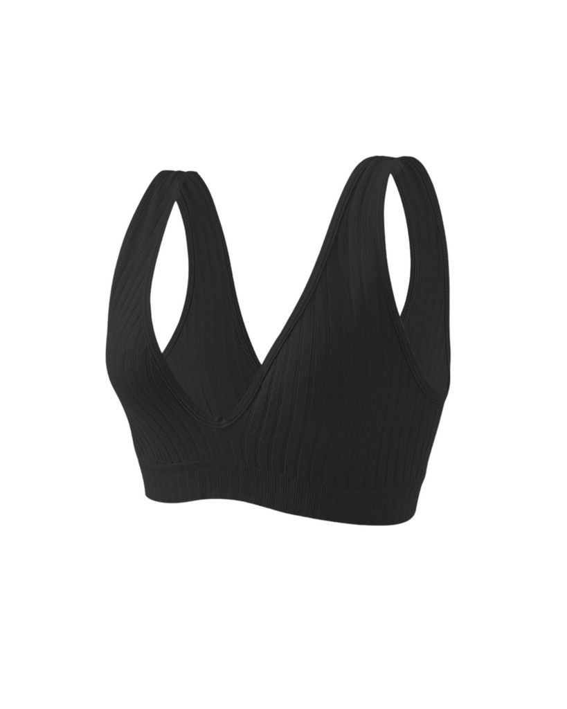 SPORT.LES Ballet Ribbed Bralette Black