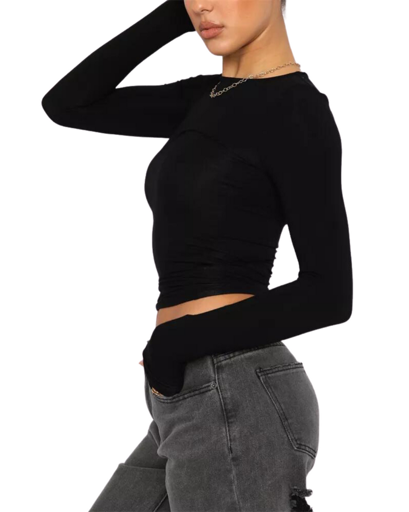 SPORT.LES Studio to Street Crop Top Black | Shop Online at SPORTLES.com