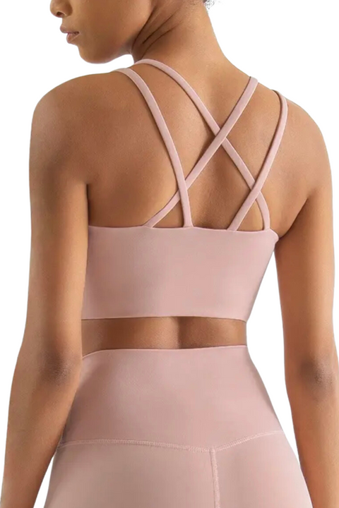 SPORT.LES 2NDSKN Cross Sports Bra Pink