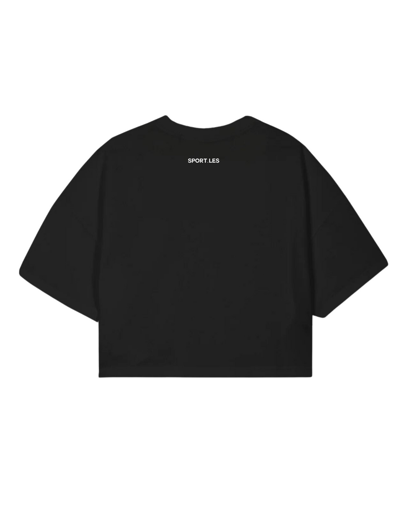 SPORT.LES Studio to Street Crop Tee Black