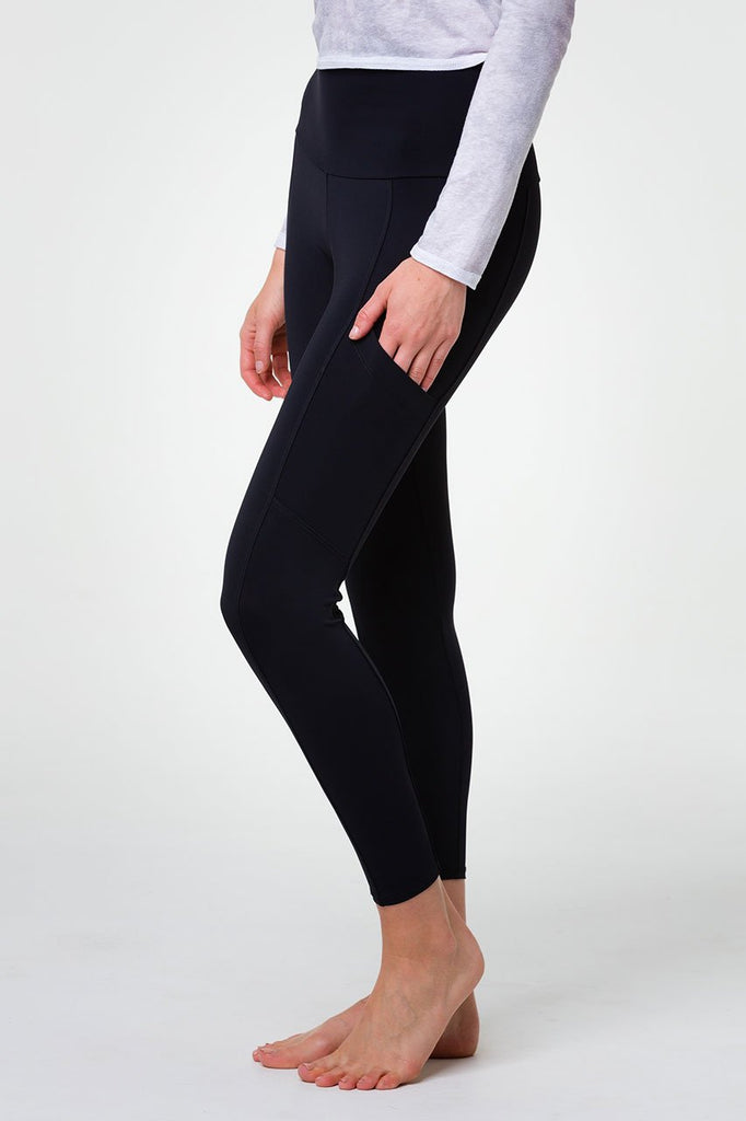 ONZIE High Rise Pocket Legging Black | Premium Yoga Pants SPORTLES.com