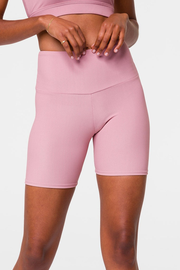 ONZIE Rib Mini Biker Short Antique Rose | Shop Online SPORTLES.com