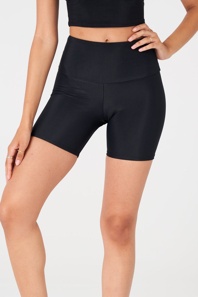 ONZIE Rib Mini Biker Short Black | Shop Online SPORTLES.com