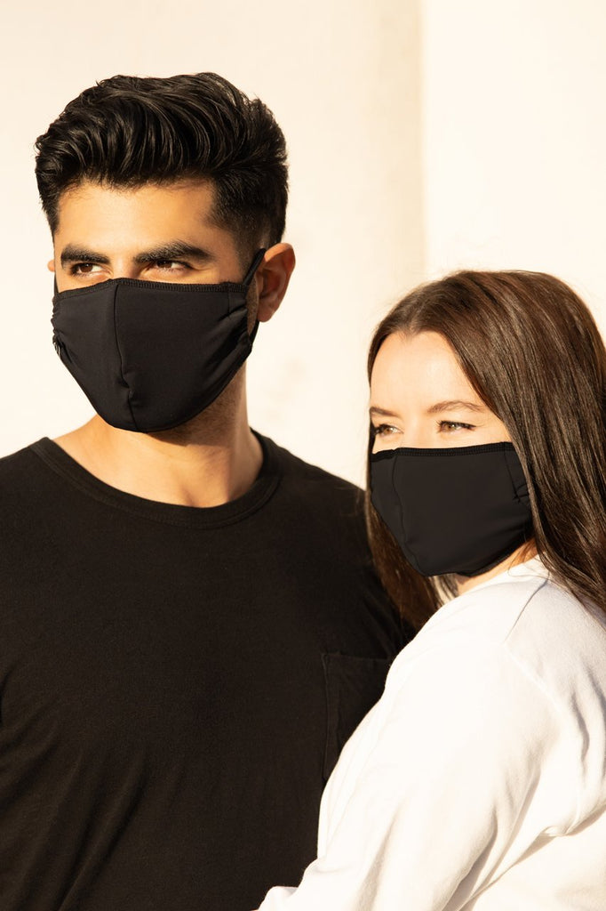 ONZIE Mindful Face Masks 2 Pack Unisex Black