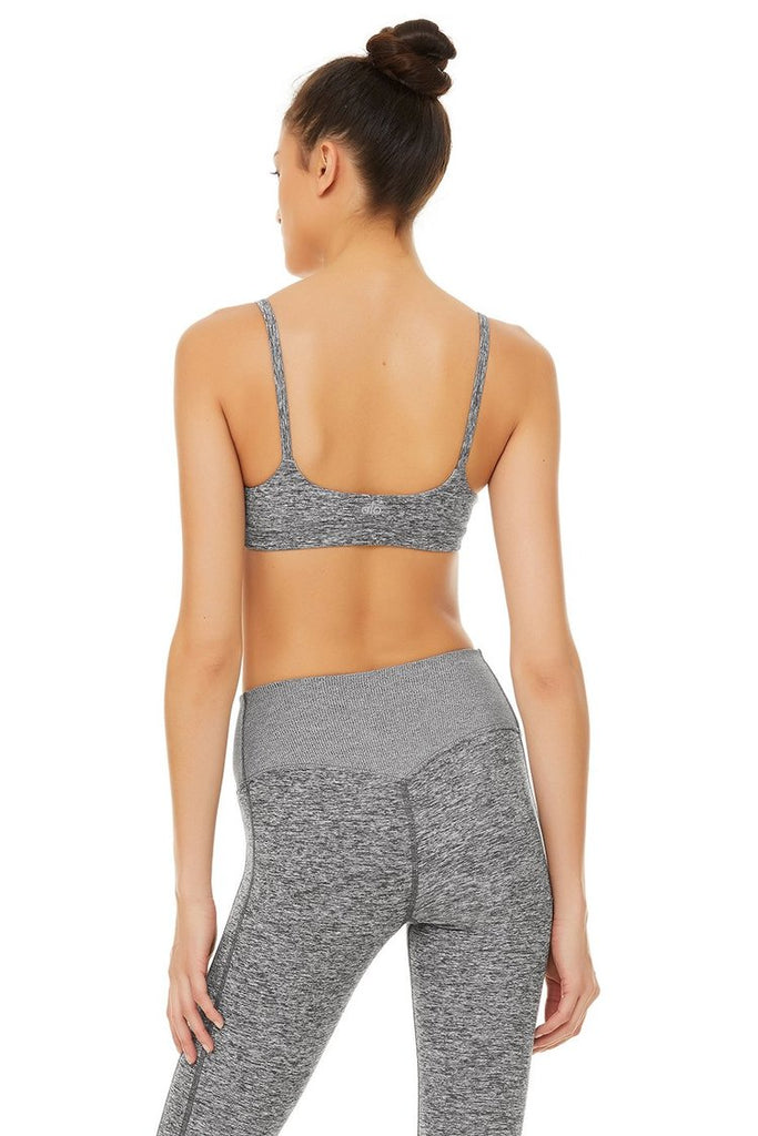 ALO YOGA Alosoft Lounge Bra Dove Grey Heather | Shop Online SPORTLES.com