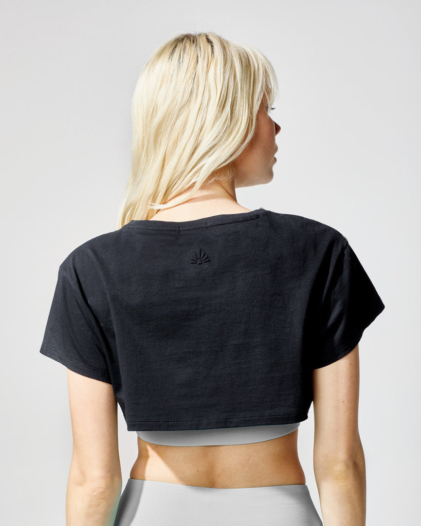 MICHI Flash Crop Top Black SPORTLES.com