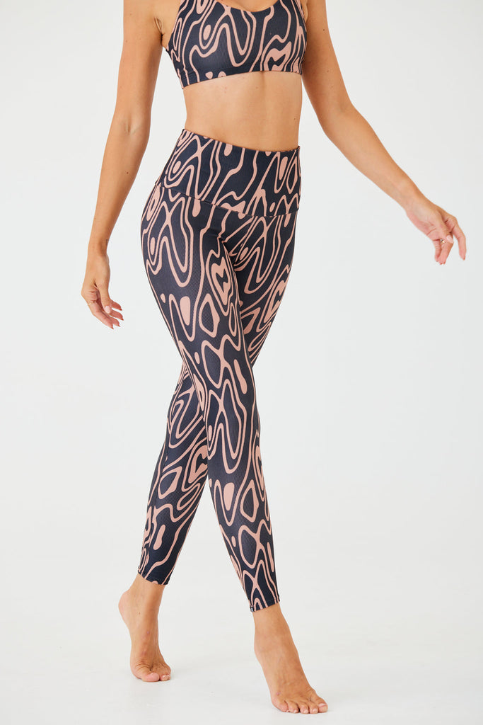 ONZIE High Rise Rib Legging Roads | Shop Online at SPORTLES.com