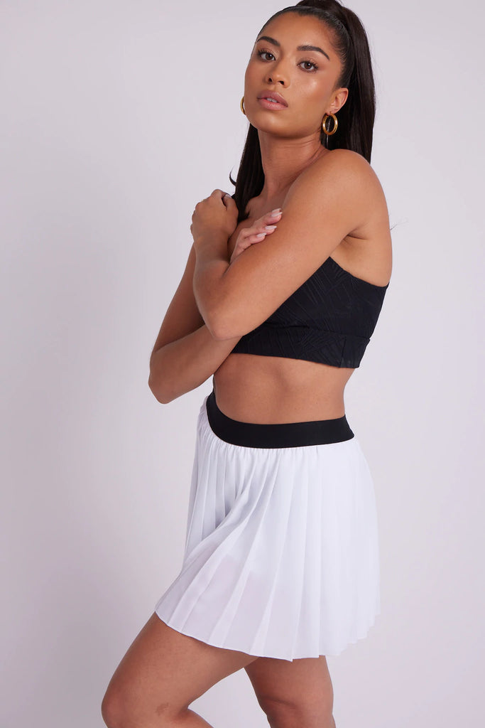 ONZIE Pleated Tennis Skirt White | Shop Online at SPORTLES.com