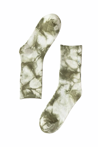 LES-FIT Tie-Dye Socks Olive | Shop Online at SPORTLES.com