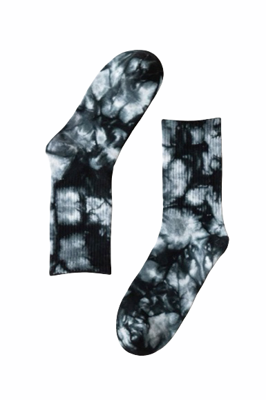 LES-FIT Tie-Dye Socks Black | Shop Online at SPORTLES.com