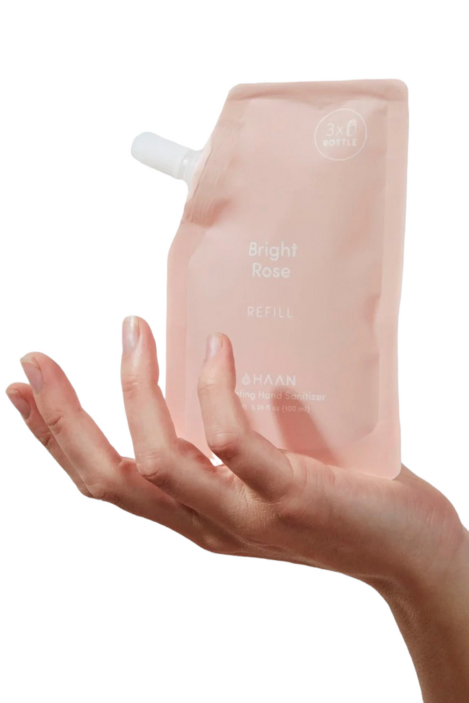 HAAN Hand Sanitizer Refill 100 ml Bright Rose | Shop at SPORTLES.com