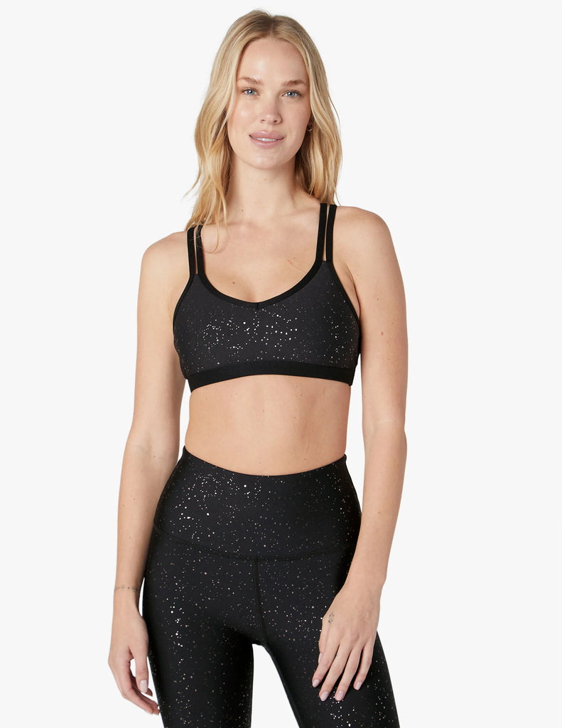 BEYOND YOGA Double Back Alloy Speckled Bra Shop at SPORTLES