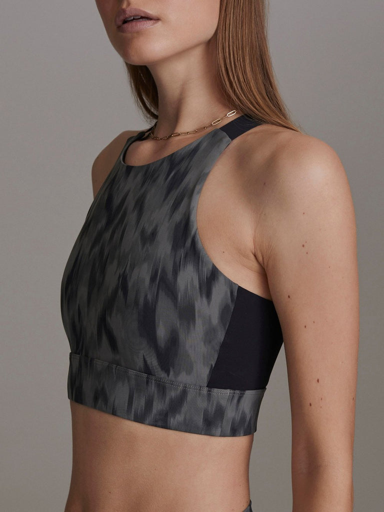 VARLEY Sherman Bra Watercolour Aztec Animal | Shop Yoga Clothes at SPORTLES.com