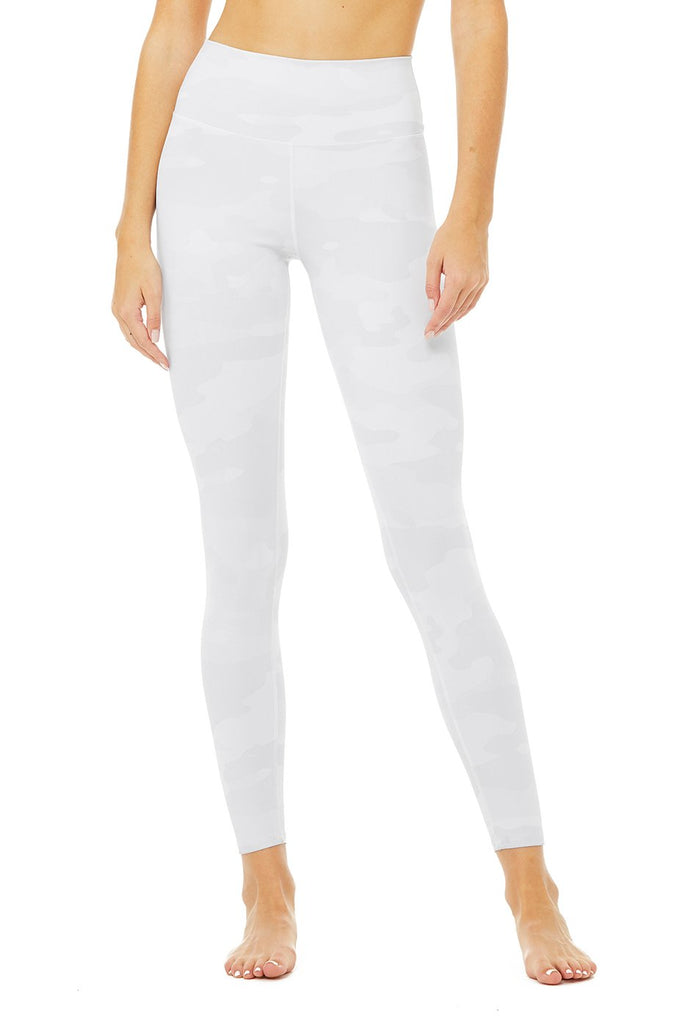 ALO YOGA High-Waist Camo Vapor Legging White, Shop Online at