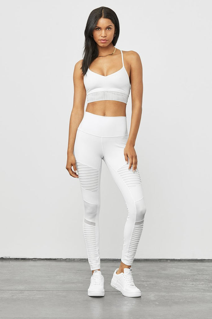 ALO YOGA Lavish Bra White | Shop Online SPORTLES.com