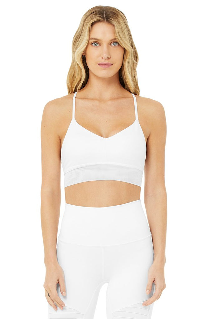 ALO YOGA Lavish Bra White | Shop Online SPORTLES.com