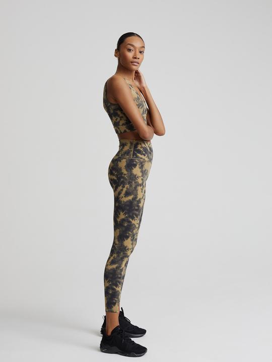 VARLEY Let's Go High Rise Legging 25 Flaxen Tie Dye | Shop Online at SPORTLES.com